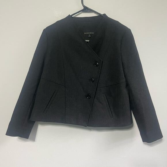 Banana Republic Cropped Blazer Grey Size 8 - Picture 3 of 6